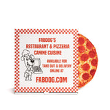 Fabdog 10" pizza with box dog toy