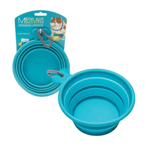 MESSY MUTTS SILICONE COLLAPSIBLE BOWL BLUE